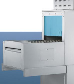 Efficiency Stainless Steel SS304 6.7KW Flight Type Dishwasher for Commercial