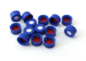 Quality Compression Quick Fit Bonded ABS 9mm Septa blue screw caps wholesale