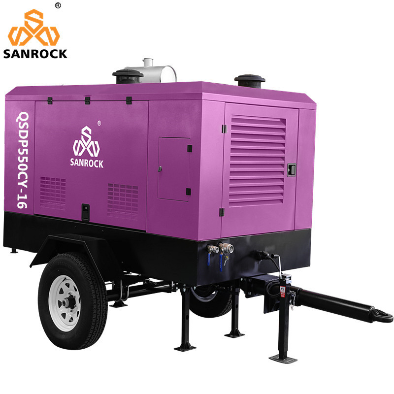 High Pressure Screw Air Compressor Mining Diesel Engine Screw Air Compressor Machine