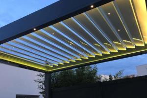 Quality Blade 260mm Louvered Pergola System Free Design Witn Blinds Aluminum Adjustable wholesale