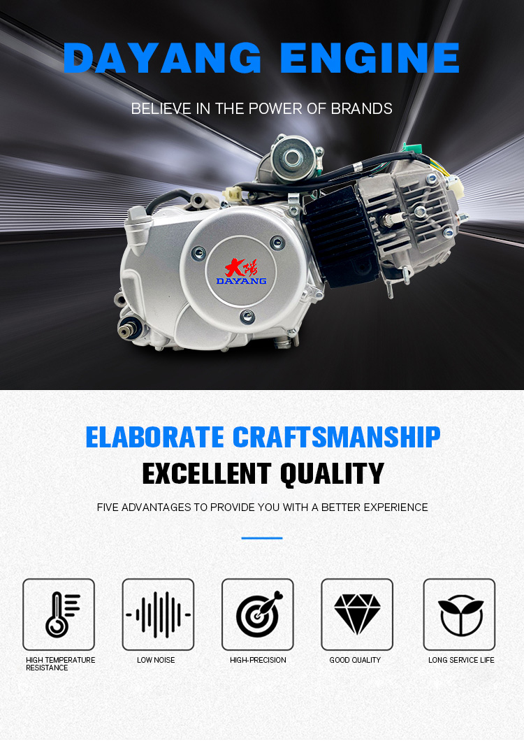 YF157FMI 4 Stroke DAYANG Air Cooled Motorcycle Engine for Semi Automatic Assembly