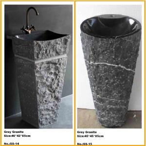 Quality Stone Round Basin Sink with Pedestal for Kitchen wholesale