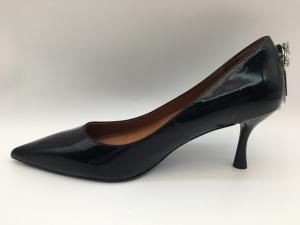 Quality Black Patent Leather Womens Dress Shoes , Pointed Toe Stiletto Heels wholesale