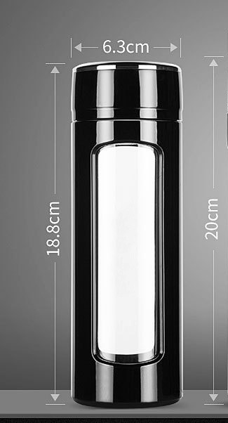 Elegant Portable Large Capacity Double Glass Water Bottle Tea Infuser Multipurpose 400ml Custom LOGO Printing Leak Proof Glass Bottle As Gift