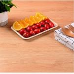 Natural Color Rectangular Compostable Sugarcane Bagasse Sustainable Sushi Trays