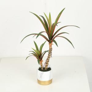 Quality Red Side Dracaena Artificial Bonsai Tree For Indoor Decoration 38 CM 50 CM 68 CM wholesale