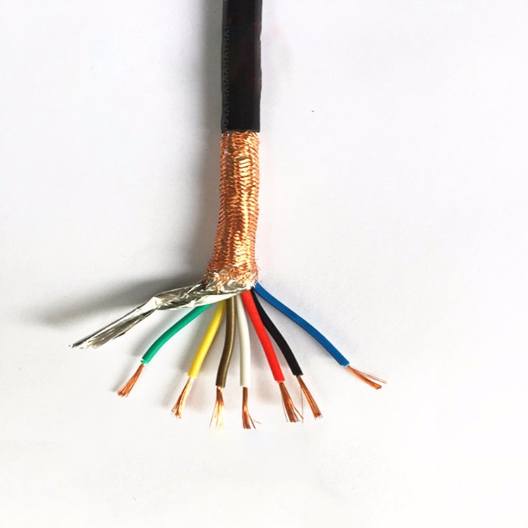 RVV 2 3 4 5 6 7 8 Cores Copper Conductor PVC Insulation Electric Black Soft Sheathed Wire