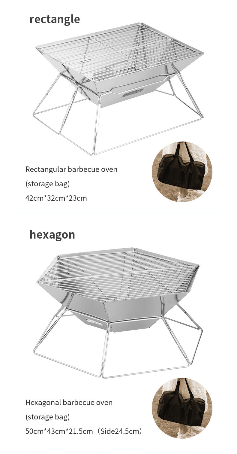 Portable Wood Stove for Outdoor Hiking Picnic BBQ Foldable Camping Backpacking Stove