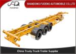 20ft 40ft Skeletal Container Semi Trailer With Fuwa Brand Axle Spring Suspension