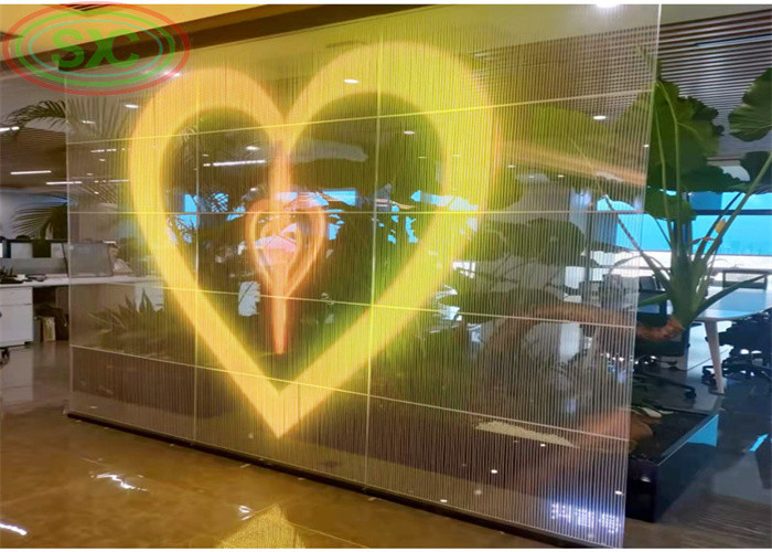 Waterproof IP43 and Transparent LED Screen with 1000 Hours Average No Failure