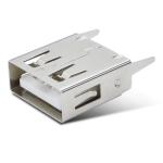 180 Degree Type Vertical USB A Female Connector 1-2 Amp For PCB