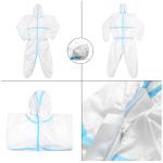 Nonwoven Protective Disposable Medical Isolation Coverall Clothing 60 gsm