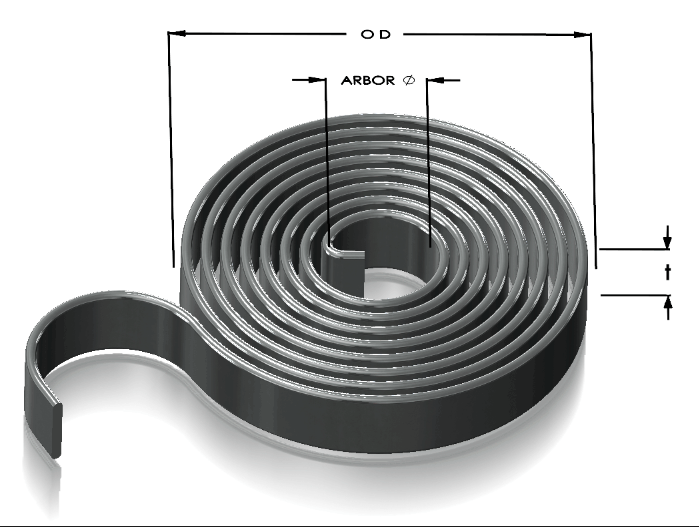 Custom SUS301 Clock Flat Spiral Constant Force Spring Coil For Vacuum Cleaner