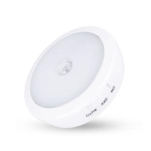 Quality Round EMC FCC 0.100kg Battery Operated Motion Sensor Light Warm White wholesale