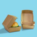 Food grade fast food burger Kraft paper box wholesale custom burger packaging