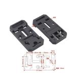 35mm Wide 67.5mm Long Nylon PA66 DIN Rail Clips Mount Holder A-35-2 In Black and