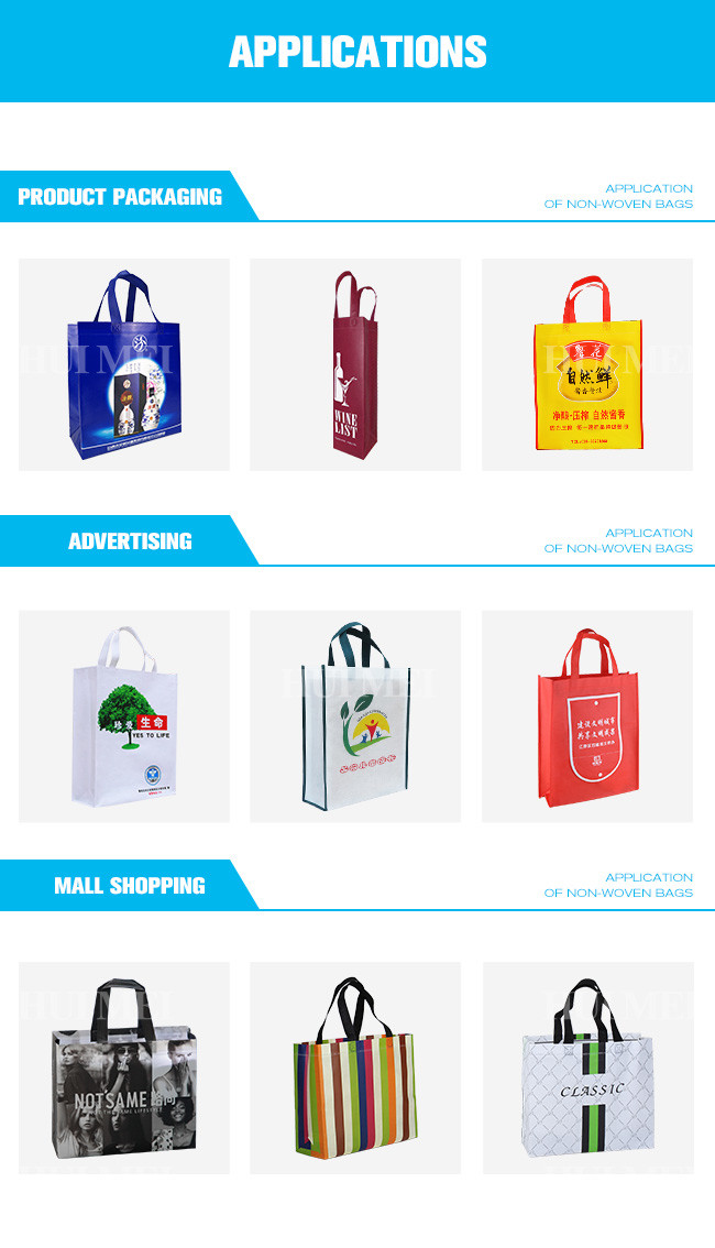 75gsm Biodegradable Non Woven Reusable Bags Shrink Resistant Custom Non Woven Bag