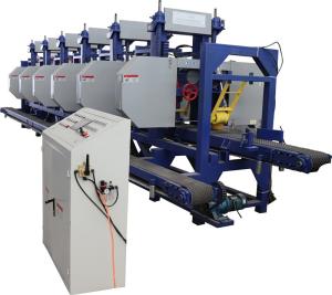 Quality Multiple Heads Horizontal Resaw Bandsaw,Multi Blade Sawmill Machine 2 3 4 5 6 Heads Horizontal Resaw Bandsaw wholesale