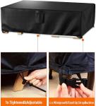 Outdoor Waterproof Patio Furniture Covers,420D Oxford Polyester Black Rectangula
