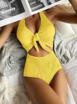 Ladies One-Piece Swimsuit Sexy Color Bikini Hot Spring Swimming Dress Woman tie