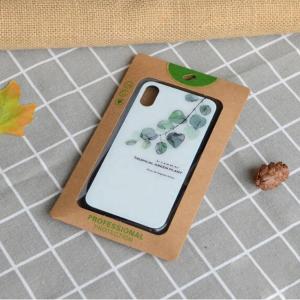 Quality Art Kraft Paper Packaging / Cell Phone Case Packaging With PVC Window wholesale
