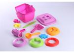 11 " Portable Trolley Cart Beach Sand Toys Set W / Big Storage Bucket 7 Pcs