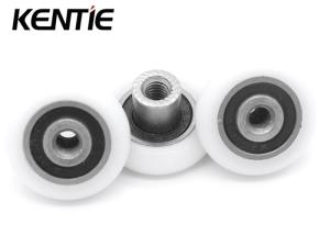 Quality POM Home Sliding Barn Door Wheels M4x20x5.5mm Grease Lubrication wholesale