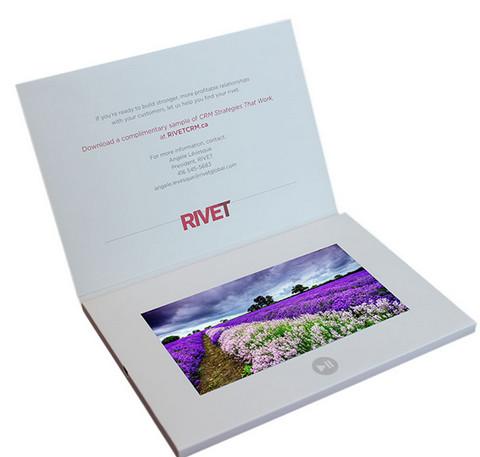 Folded Paper Product Type Lcd Screen Video Player Brochure For Business Gift