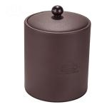brown luxury trapezoid faux leather hotel room trash cans manufacturer for hotel