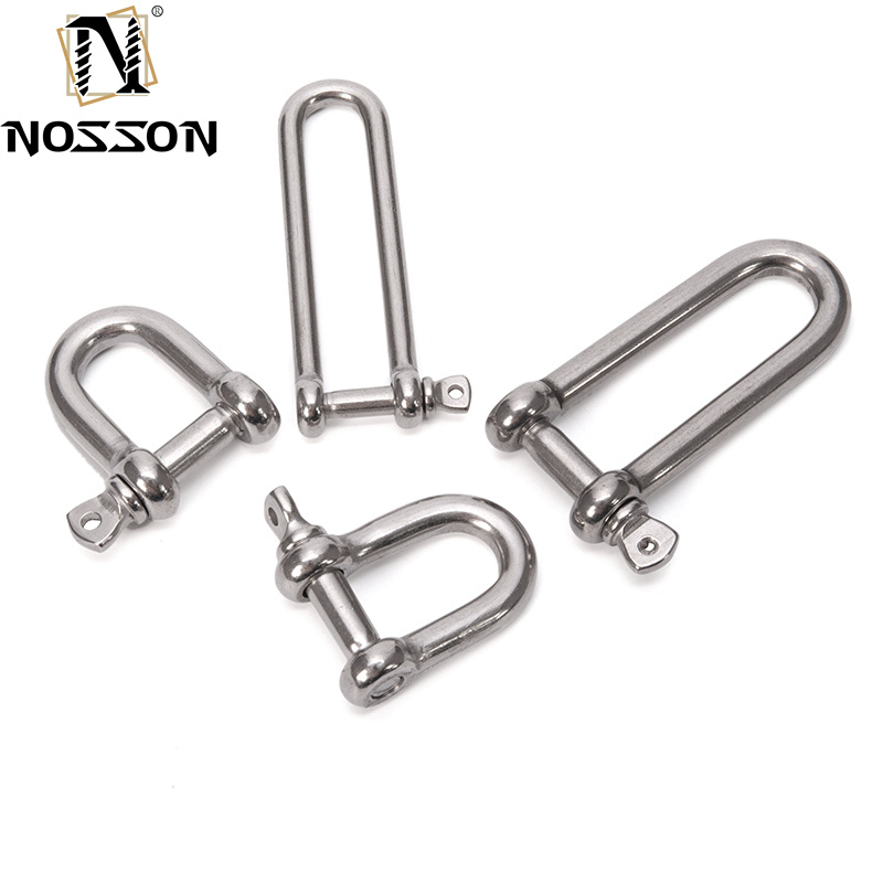 Marine Hardware High Polished 316 Stainless Steel Wide D Shackle for Industrial Rigging Applications in M5-M12