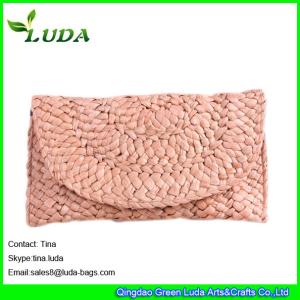 Quality LUDA summer bag ice cream cornhusk straw clutch handbags wholesale wholesale