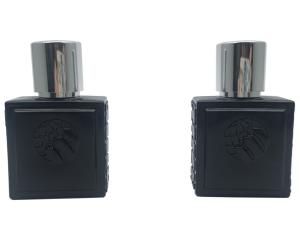 Quality Women / Men Empty Glass Spray Perfume Bottles 30ml Frosted Black Sample Available wholesale