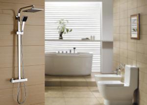 Quality Chrome Finished Bathroom Thermostatic Shower Set Wall Mounted ROVATE wholesale