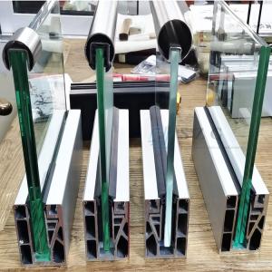 Quality Clear Safety Aluminum U Channel Glass Railing Powder Coated Aluminum Glass Balustrade wholesale