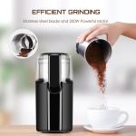 UL Plug Electric Coffee Grinder Coarse Powder Black Stainless Steel Coffee