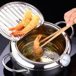 Custom Deep Frying Pots Restaurant Kitchen Fryer Pot Round Body Designed