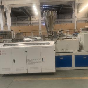 China 45RPM Conical Double Screw Extruder Plastic Pipe Machine on sale