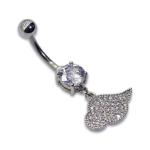 Shiny Crystals Cloud dangle belly button piercing Jewelry Hypoallergenic