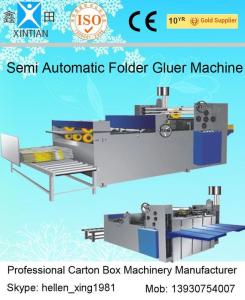 Quality Easy Operation Semi Automatic Gluing Machine Carton Gluer For 260mm Paperboard wholesale