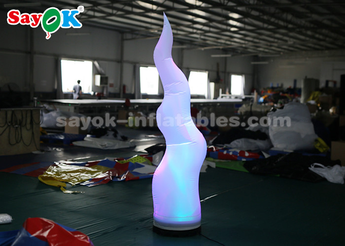 2M High Inflatable Ivory Tusk With 16 Colors Changing Light For Party Decoration