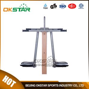 Quality outdoor gym equipment park wood double pendulum wholesale
