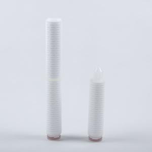Quality PP Pleated Filter Cartridge For Pharmaceutical Water Liquid Prefiltration 1μm 20&quot; wholesale