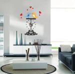 Crystal Birds Personalised Designer Wall Sticker Clocks 10D002