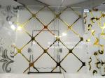 2mm style glass decoration wall decor glass High Safety Golden Decorative Glass