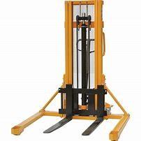 Quality Rough Terrain Manual Pallet Stacker 1 Ton Hydraulic Hand Truck Forklift wholesale