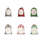 Large Linen Santa Sack For Christmas Blank Sublimation Candy Bag In Stock
