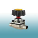 Stainless Steel Welded Sanitary Diaphragm Valves Pneumatic Actuated