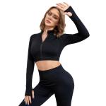 Yoga suit sports jacket running fitness stretch yoga long sleeve tight fast