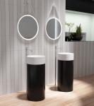 Round Freestanding Pedestal Basin Matt Or Glossy Surface Finished
