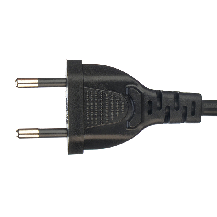 Oxygen Free Bared Stranded Copper Conductor Material 2.5A Brazil 2 Round Pin Plug Power Cords for Household Appliances